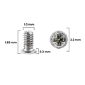 Screw Set (M1.0 x 1.60 x 2.2D x 0.3T) for iPhone 12 Pro / 12 Pro Max (Service Pack) (30 Pack)