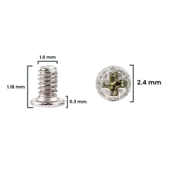 Screw Set (M1.0 x 1.18L x 2.4D x 0.3T) for iPhone 12 mini (Service Pack) (30 Pack)