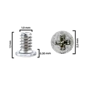 Internal Screw Set (M1.0×1.2×2.2D×0.30T) For iPhone 12 Pro Max (Service Pack) (Silver) (30 Pack)