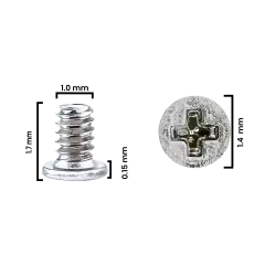 Screw For iPhone 12 Pro (M1.0×1.40×1.7D×0.15T) (Service Pack) (30 Pack)