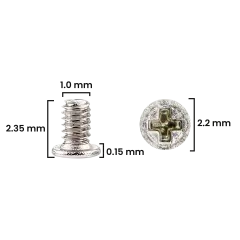 Screw For iPhone 12 Pro / 12 Pro Max (M1.0×1.35×2.2D×0.30T) (Service Pack) (30 Pack)