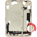 Mid-Frame Housing W/ Charging Port Flex & Small Parts For iPhone 15 (EU / Global Version) (Used OEM Pull: Grade C) (Yellow)