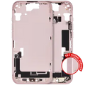 Mid-Frame Housing W/ Charging Port Flex & Small Parts For iPhone 15 (EU / Global Version) (Used OEM Pull: Grade C) (Pink)