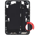 Mid-Frame Housing W/ Charging Port Flex & Small Parts For iPhone 15 Plus (EU / Global Version) (Used OEM Pull: Grade C) (Black)