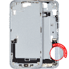 Mid-Frame Housing W/ Charging Port Flex & Small Parts For iPhone 15 Plus (EU / Global Version) (Used OEM Pull: Grade C) (Blue)