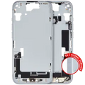Mid-Frame Housing W/ Charging Port Flex & Small Parts For iPhone 15 (EU / Global Version) (Used OEM Pull: Grade A) (Blue)