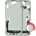 Mid-Frame Housing W/ Charging Port Flex & Small Parts For iPhone 15 Plus (EU / Global Version) (Used OEM Pull: Grade A) (Green)