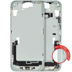 Mid-Frame Housing W/ Charging Port Flex & Small Parts For iPhone 15 Plus (EU / Global Version) (Used OEM Pull: Grade A) (Green)