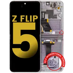 Inner OLED Assembly With Frame For Samsung Galaxy Z Flip 5 5G (US & International) (Refurbished) (Lavender)
