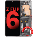 Inner OLED Assembly With Frame For Samsung Galaxy Z Flip 6 5G (US & International) (Aftermarket Plus) (Silver Shadow)