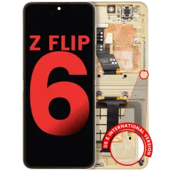 Inner OLED Assembly With Frame For Samsung Galaxy Z Flip 6 5G (US & International) (Aftermarket Plus) (Yellow)