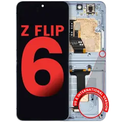 Inner OLED Assembly With Frame For Samsung Galaxy Z Flip 6 5G (US & International) (Aftermarket Plus) (Blue)