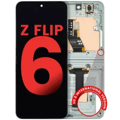 Inner OLED Assembly With Frame Compatible For Samsung Galaxy Z Flip 6 5G (F741) (US & International) (Aftermarket Plus) (Mint)