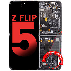 Inner OLED Assembly With Frame Compatible For Samsung Galaxy Z Flip 5 5G (F731) (US & International) (Aftermarket Plus) (Gray)