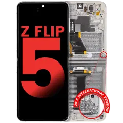 Inner OLED Assembly With Frame For Samsung Galaxy Z Flip 5 5G (US & International) (Aftermarket Plus) (Cream)