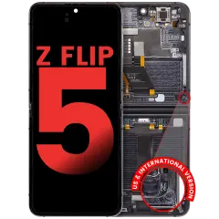 Inner OLED Assembly With Frame For Samsung Galaxy Z Flip 5 5G (US & International) (Aftermarket Plus) (Graphite)