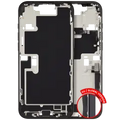 Mid-Frame Housing W/ Charging Port Flex & Small Parts For iPhone 16 Pro Max (EU / Global Version) (Used OEM Pull: Grade A) (Black Titanium)