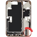 Mid-Frame Housing W/ Charging Port Flex & Small Parts For iPhone 16 Pro Max (EU / Global Version) (Used OEM Pull: Grade B) (Desert Titanium)