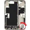 Mid-Frame Housing W/ Charging Port Flex & Small Parts For iPhone 16 Pro Max (EU / Global Version) (Used OEM Pull: Grade B) (Natural Titanium)