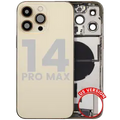 Back Housing W/ Charging Port Flex & Small Parts For iPhone 14 Pro Max (US Version) (Used OEM Pull: Grade B) (Gold)