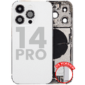 Back Housing W/ Charging Port Flex & Small Parts For iPhone 14 Pro (US Version) (Used OEM Pull: Grade C) (Silver)