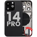 Back Housing W/ Charging Port Flex & Small Parts For iPhone 14 Pro (US Version) (Used OEM Pull: Grade C) (Space Black)