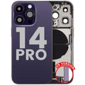 Back Housing W/ Charging Port Flex & Small Parts For iPhone 14 Pro (US Version) (Used OEM Pull: Grade B) (Deep Purple)