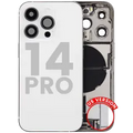 Back Housing W/ Charging Port Flex & Small Parts For iPhone 14 Pro (US Version) (Used OEM Pull: Grade B) (Silver)
