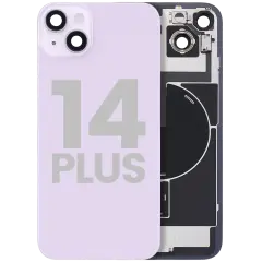 Back Glass w/ MagSafe Magnet & NFC & Flashlight Flex For iPhone 14 Plus (Used OEM Pull: Grade B) (Purple)