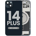 Back Glass w/ MagSafe Magnet For iPhone 14 Plus (Aftermarket) (Midnight) (No Logo)