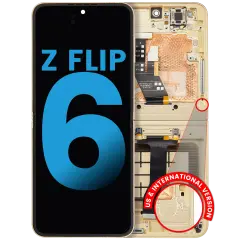 Inner OLED Assembly With Frame For Samsung Galaxy Z Flip 6 5G (US & International) (Aftermarket) (Yellow)