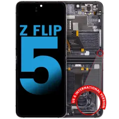 Inner OLED Assembly With Frame For Samsung Galaxy Z Flip 5 5G (US & International) (Aftermarket) (Graphite)