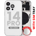Back Housing W/ Small Parts For iPhone 14 Pro (EU / Global Version) (Aftermarket Plus) (Silver)