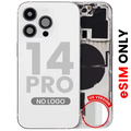 Back Housing W/ Small Parts For iPhone 14 Pro (US Version) (Aftermarket Plus) (Silver)