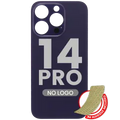 Back Glass With 3M Adhesive For iPhone 14 Pro (No Logo / Large Camera Hole) (Deep Purple)