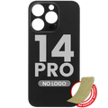 Back Glass With 3M Adhesive For iPhone 14 Pro (No Logo / Large Camera Hole) (Space Black)