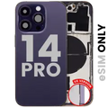 Back Housing W/ Small Parts For iPhone 14 Pro (US Version) (Used OEM Pull: Grade C) (Deep Purple)