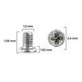 Superscrew (M1.2 x 1.35 x 2.4D x 1.53T) for iPhone 12 Pro / 12 Pro Max (Service Pack)