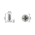 Screw For iPhone 12 Pro / 12 Pro Max (M0.8×1.30×2.1D×0.15T) (Service Pack) (30 Pack)