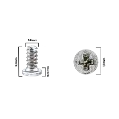 Screw For iPhone 12 Pro / 12 Pro Max (M0.8×1.30×2.1D×0.15T) (Service Pack) (30 Pack)