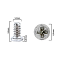 Screw For iPhone 12 Pro Max (M1.0×1.37×2.6D×0.30T) (Service Pack) (30 Pack)