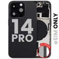 Back Housing W/ Small Parts For iPhone 14 Pro (US Version) (Used OEM Pull: Grade C) (Space Black)