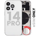 Back Housing W/ Small Parts For iPhone 14 Pro (US Version) (Used OEM Pull: Grade A) (Silver)