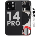Back Housing W/ Small Parts For iPhone 14 Pro (US Version) (Used OEM Pull: Grade A) (Space Black)