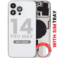 Back Housing W/ Small Parts For iPhone 14 Pro Max (EU / Global Version) (Aftermarket Plus) (Silver)