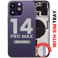 Back Housing W/ Small Parts For iPhone 14 Pro Max (EU / Global Version) (Aftermarket Plus) (Deep Purple)