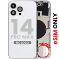 Back Housing W/ Small Parts For iPhone 14 Pro Max (US Version) (Aftermarket Plus) (Silver)