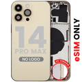 Back Housing W/ Small Parts For iPhone 14 Pro Max (US Version) (Aftermarket Plus) (Gold)
