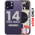 Back Housing W/ Small Parts For iPhone 14 Pro Max (US Version) (Aftermarket Plus) (Deep Purple)