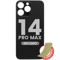 Back Glass With 3M Adhesive For iPhone 14 Pro Max (No Logo / Large Camera Hole) (Space Black)